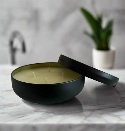 14.2 oz Big Matted Black Tin Candle