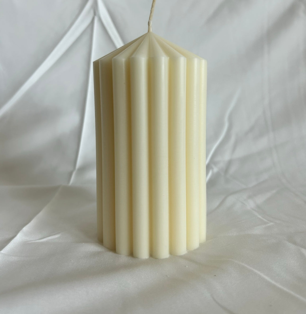 Striped Pillar Candle