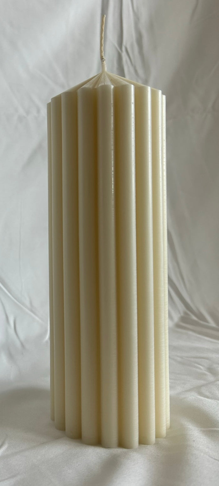 Striped Pillar Candle